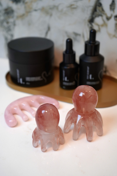 Dwie ośmiorniczki do masażu głowy